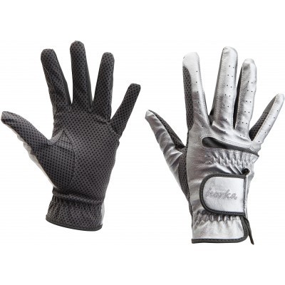 Handschuhe  SHINY silver   gr M + L